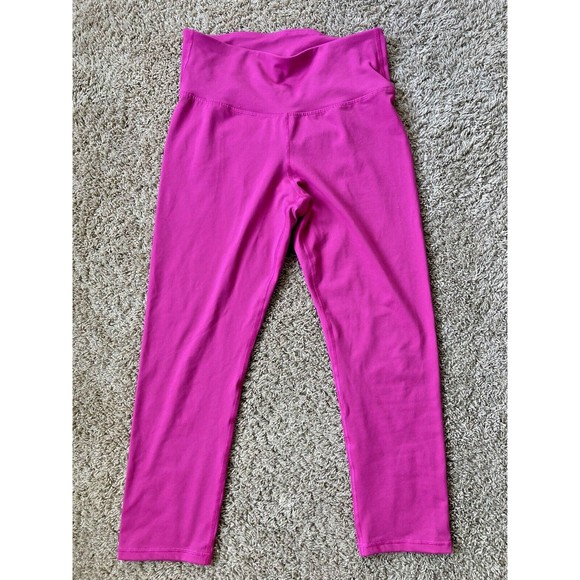 Old Navy Active Womens Powerpress Leggings Pants Pink High Rise Go-Dry L Tall - Picture 2 of 10